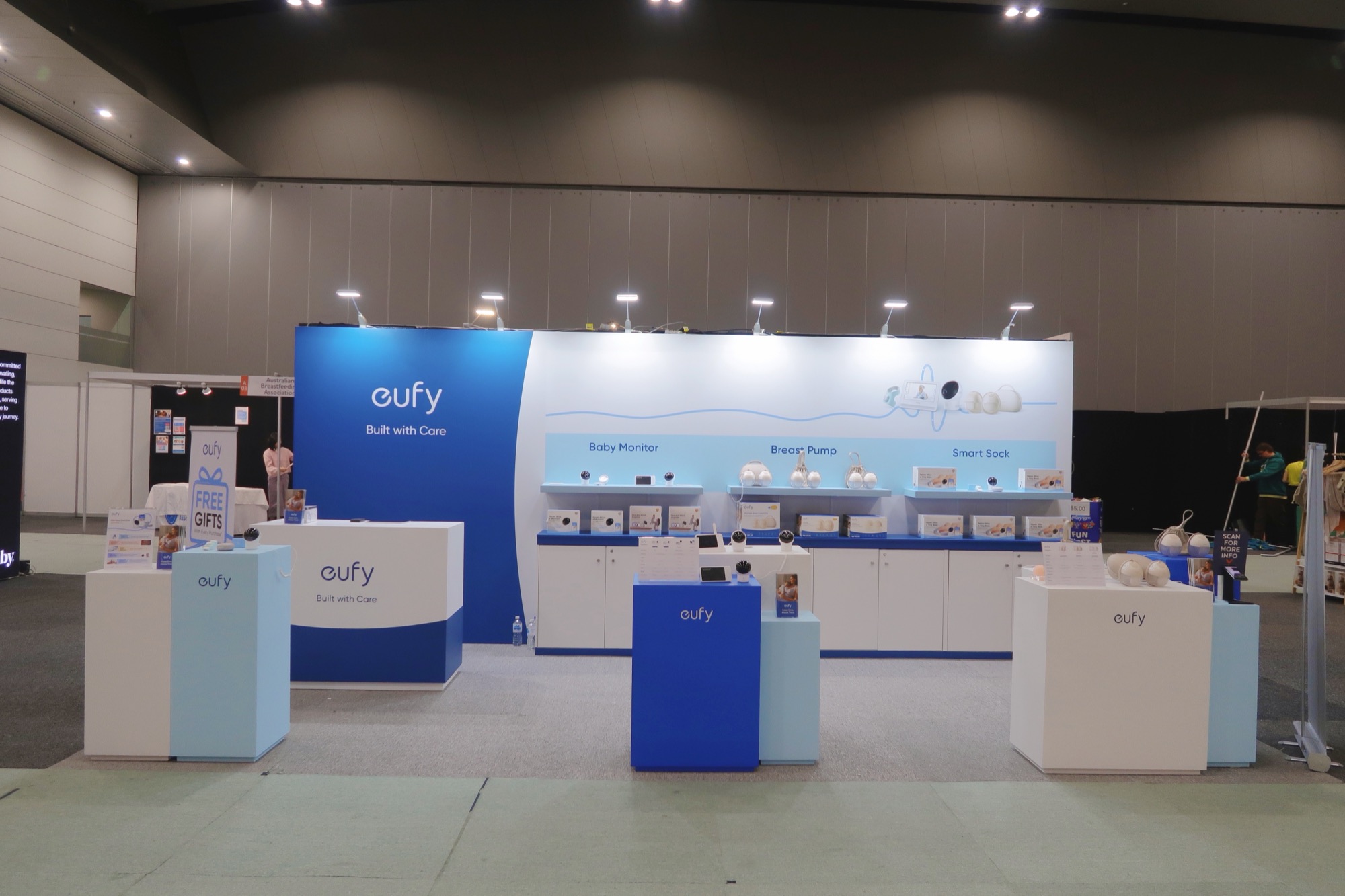 eufy expo booth product plinths