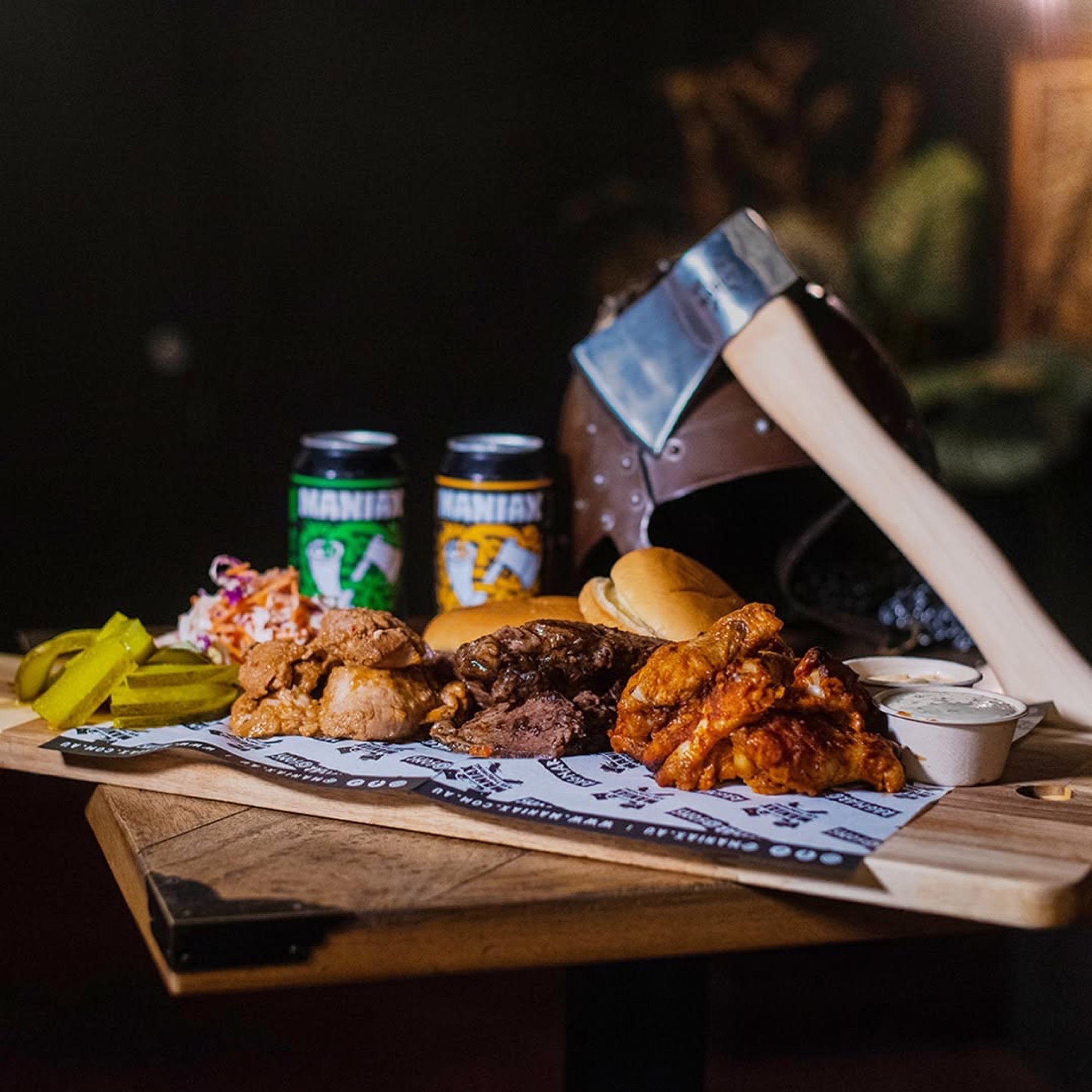 Maniax Axe Throwing venue launch promotion